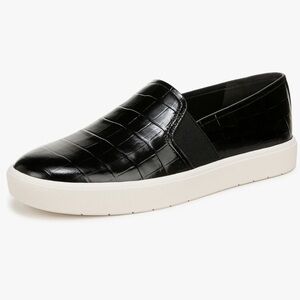 VINCE Blair EUC size 8.5 croc embossed black sneakers